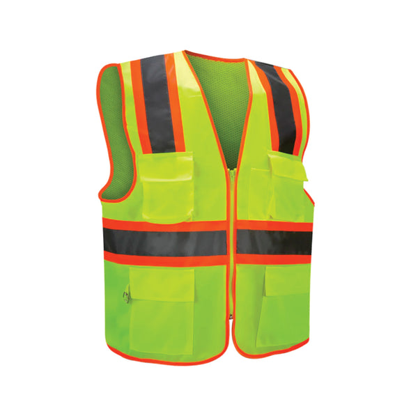 Hi-Vis Executive Vest Yellow/Orange With Zipper